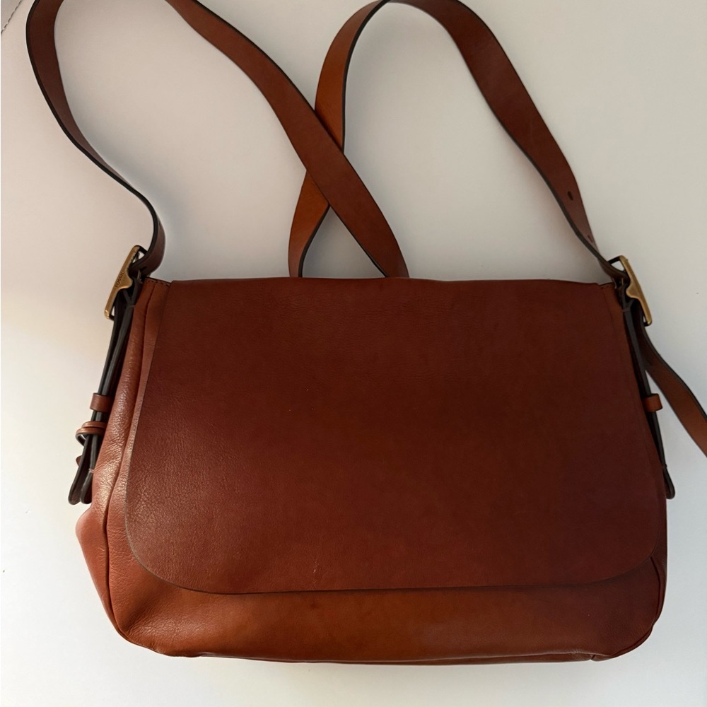 Fossil Leather Messenger Crossbody